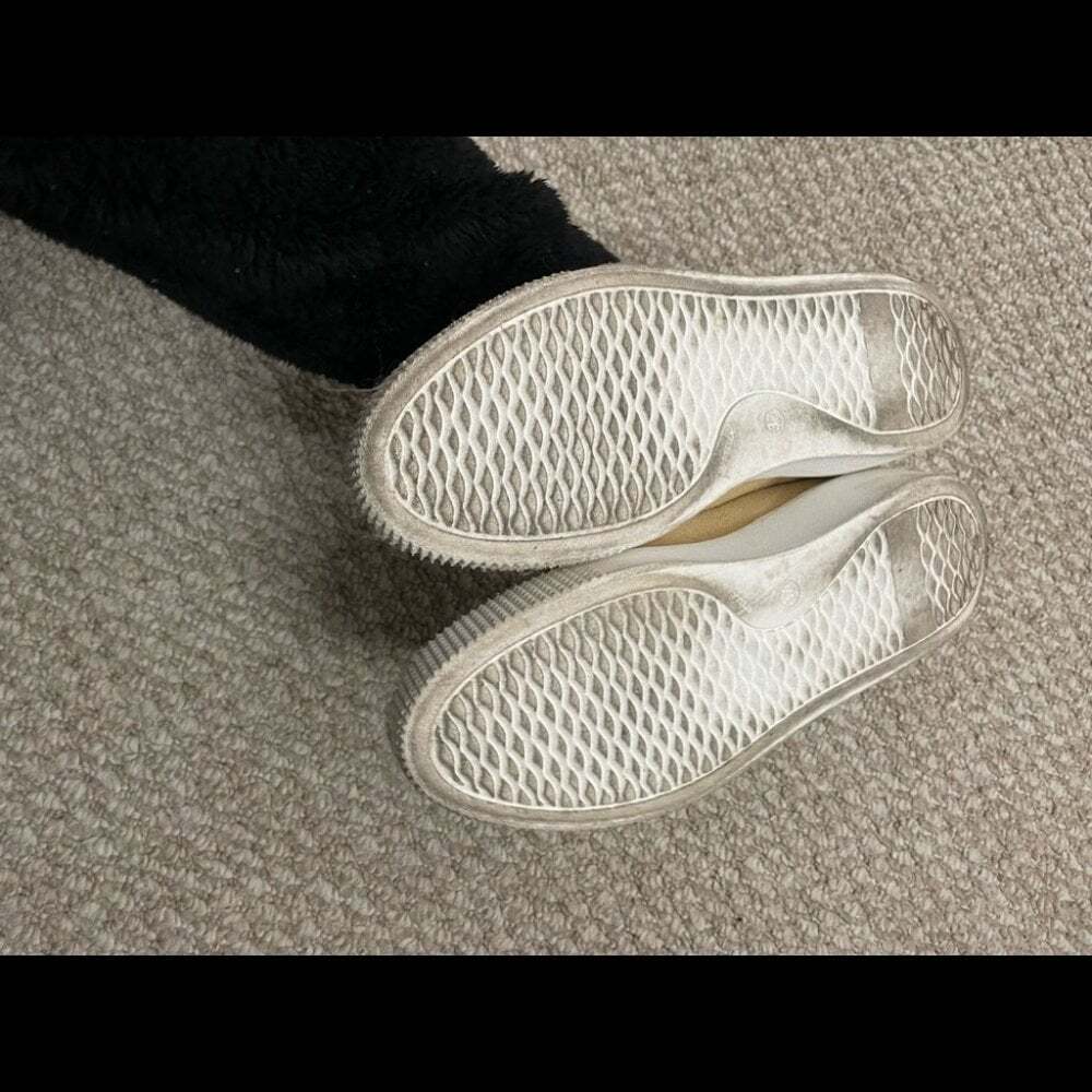 MJUS Anthropologie lace up sneaker shoes size 37 cream tan - Picture 8 of 11